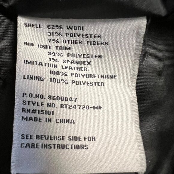 Bar III Women's Zip Up Peacoat Wool Blend Gray/Black Size XS Pockets - Picture 9 of 9